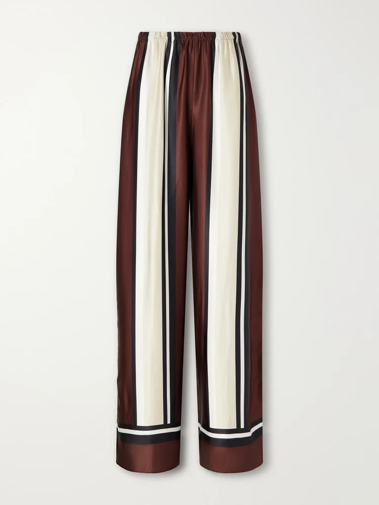 Jensen satin wide-leg pants