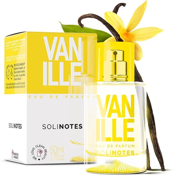 Solinotes Vanilla Perfume for Women & Men, 1.7 Fl Oz/ 50 ML Eau De Parfum, Delicate Floral