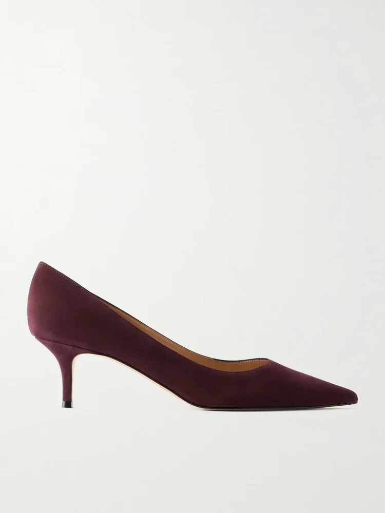 55 suede pumps
