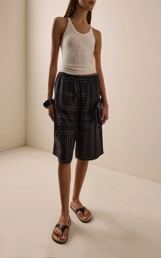 Ribbed Jersey Racerback Tank Top