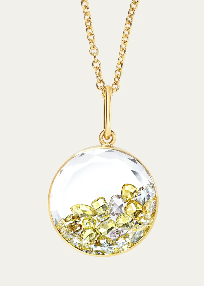 18K Yellow Gold Core 18 Necklace with Yellow Diamonds