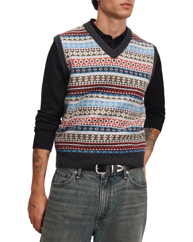 Wool Classic Fit Fair Isle Vest