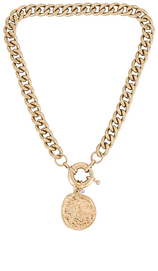 Rigid necklace with circular bead