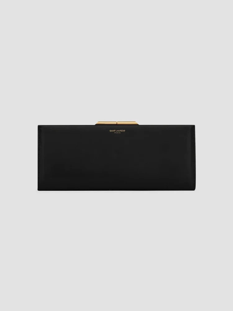 Midnight Small Clutch in Smooth Leather
