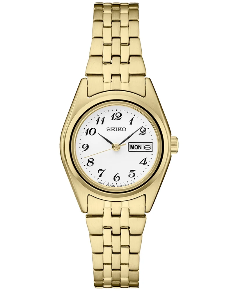 Analog Essentials Gold-Tone Stainless Steel Bracelet Watch 25mm