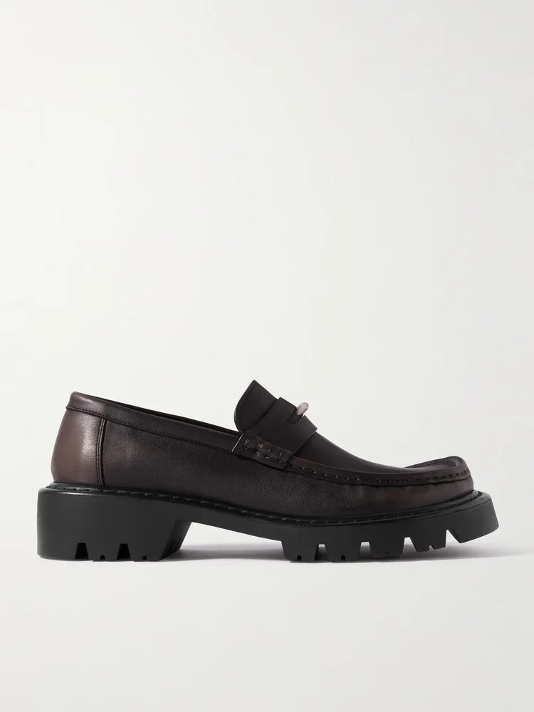 Sierra leather loafers