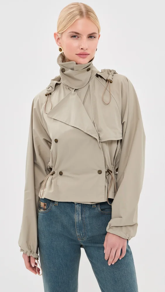 Hooded Rosewin Trench Jacket