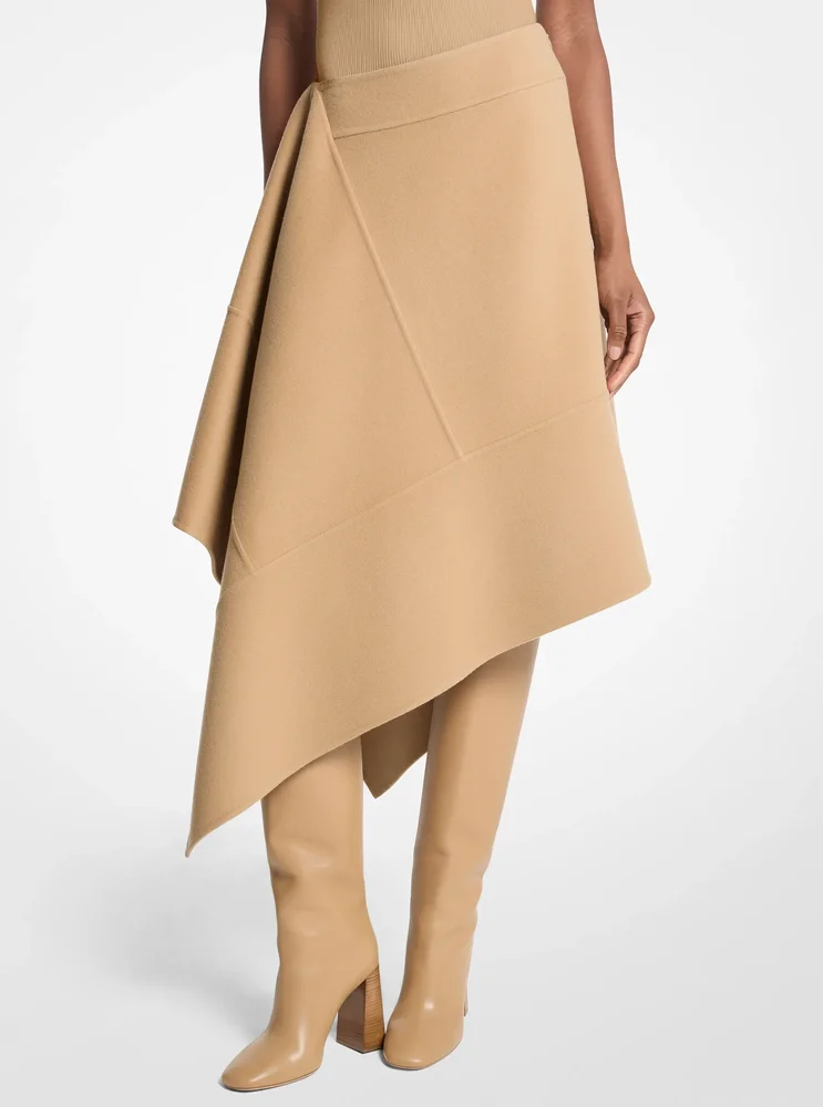 Asymmetric Wool Skirt