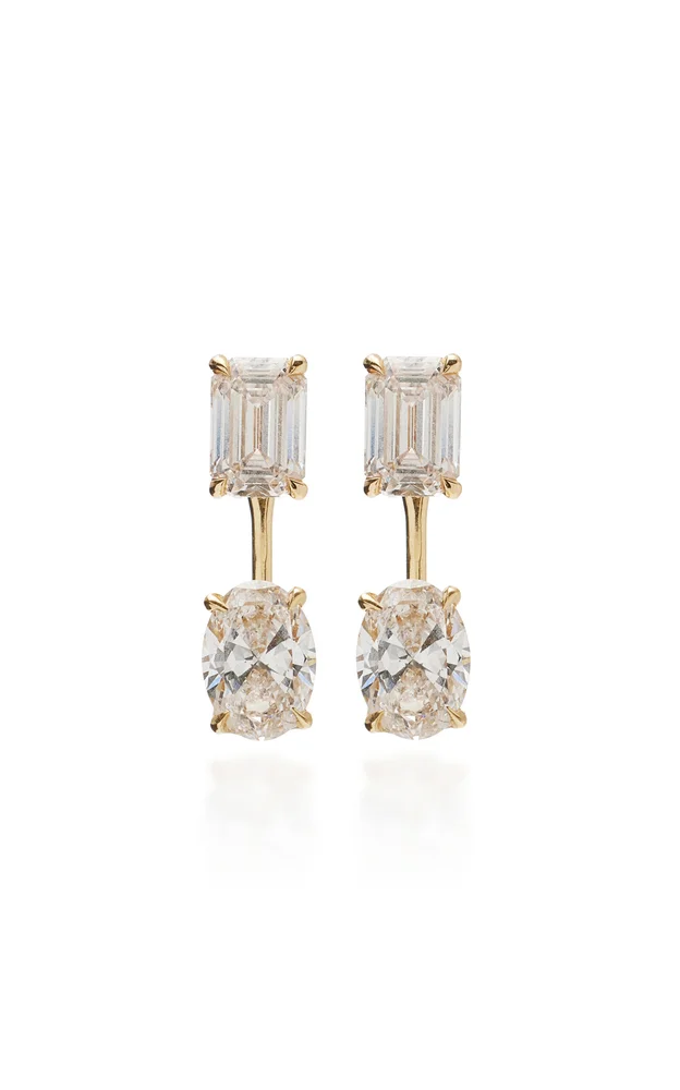 14K Yellow Gold Lab-Grown Diamond Earrings
