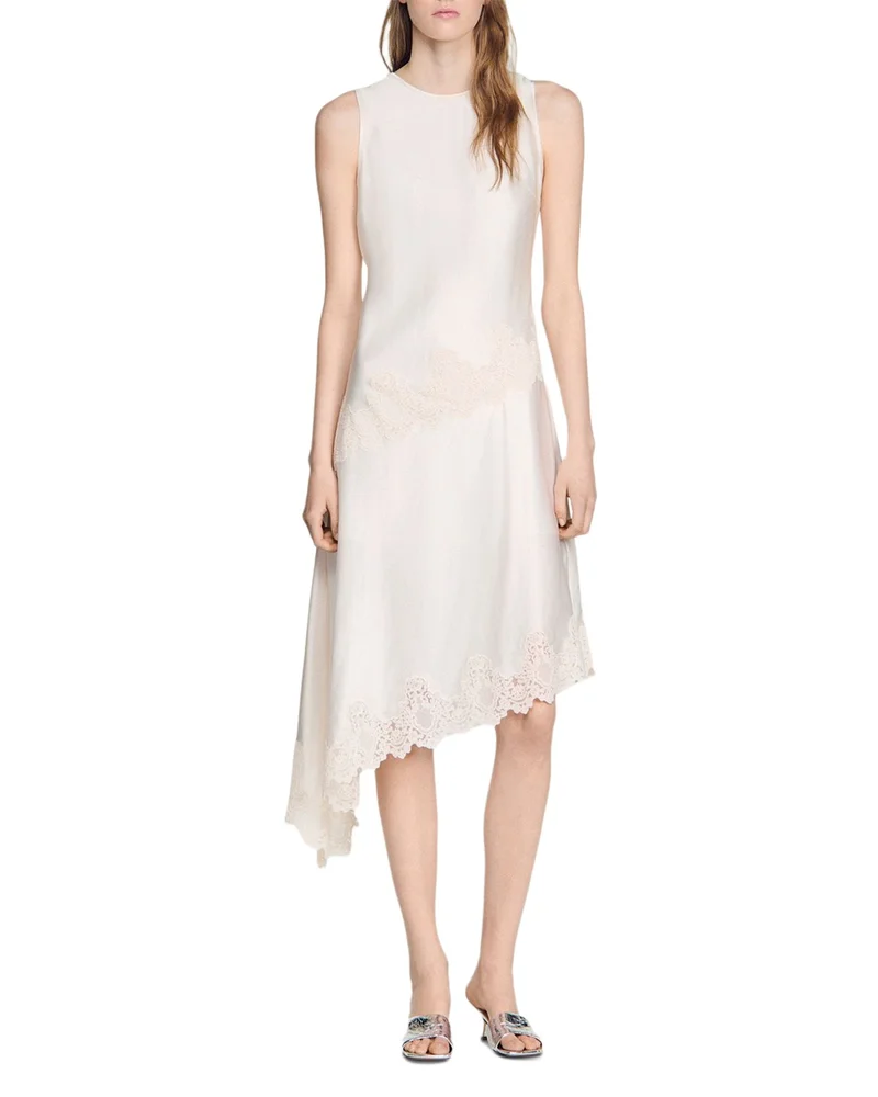 Asymmetric Satin Dress