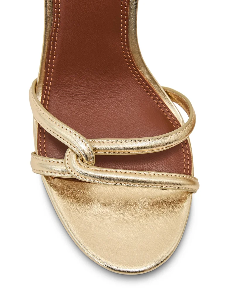 Women's Metallic Leather Stiletto Sandals