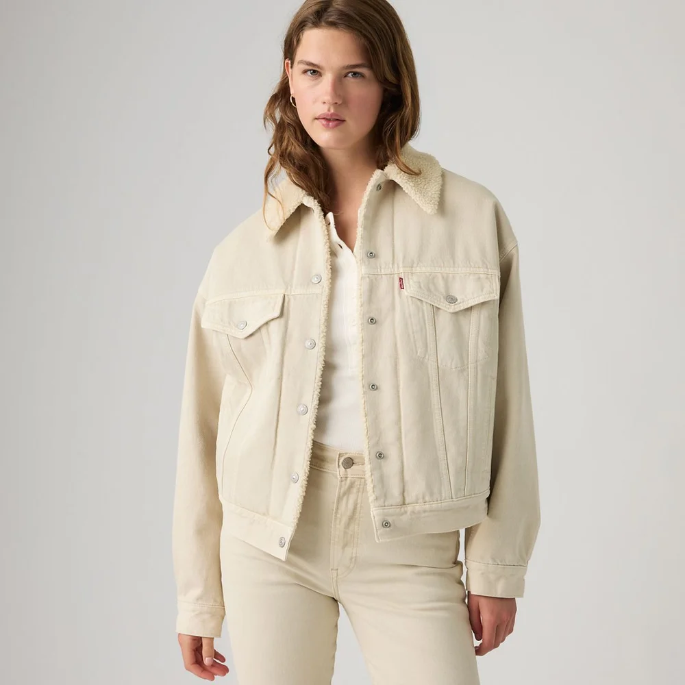 90s Denim Sherpa Trucker Jacket