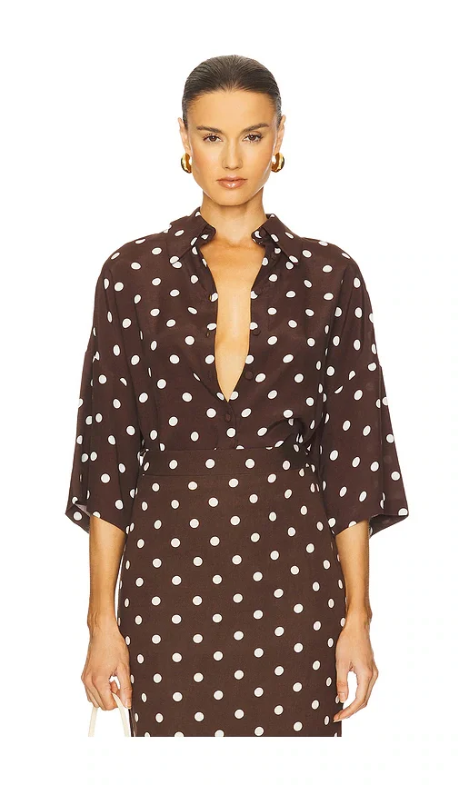 Oversized Polka Dot Shirt