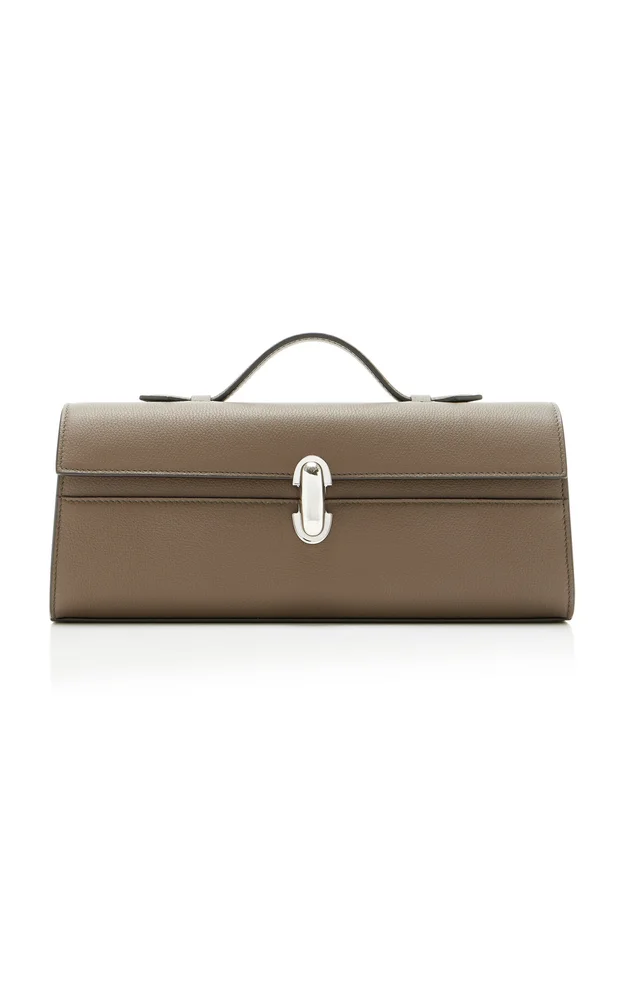 The Slim Symmetry Leather Pochette
