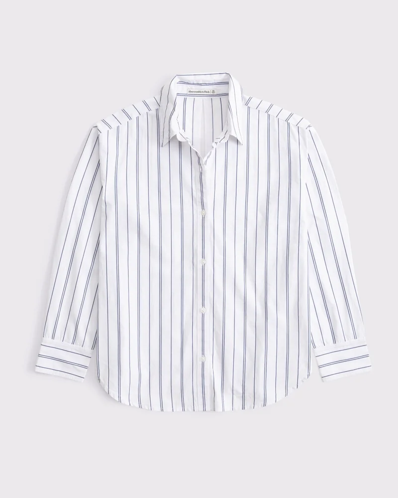 Oversized Tie-Back Poplin Shirt