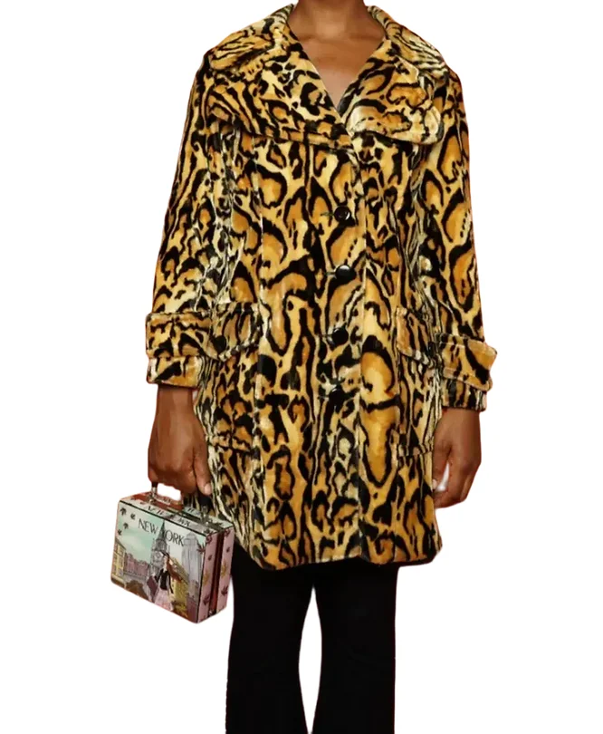 Cheetah Print Velvet Coat