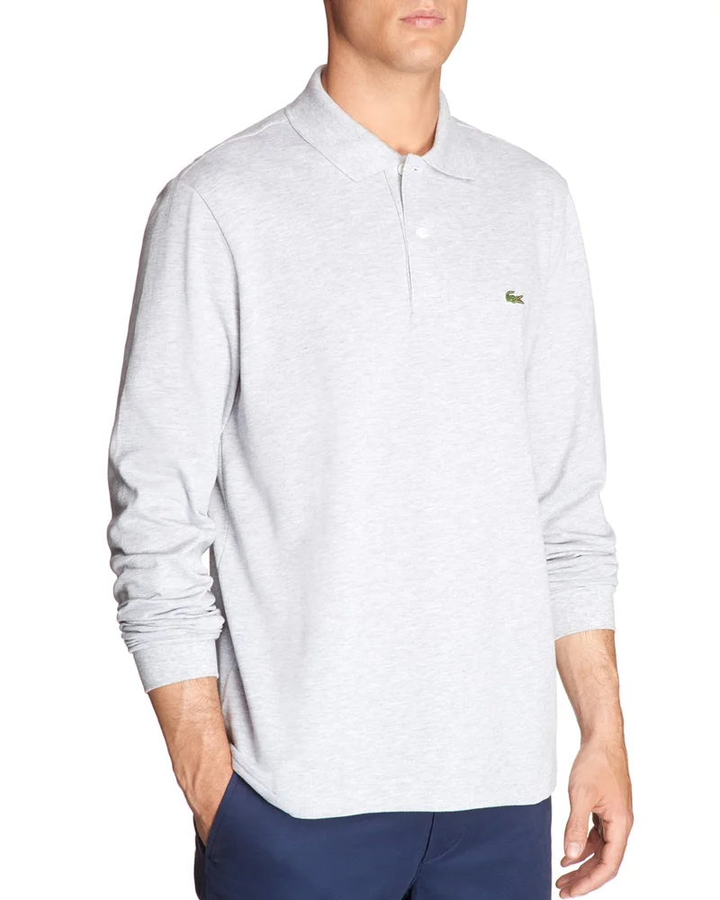 Classic Fit Long-Sleeve Piqué Polo Shirt