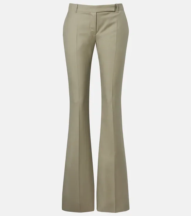 Wool flared pants