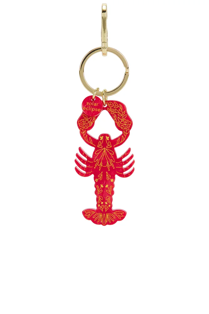 Hand-painted Lobster Bag Charm + Keychain