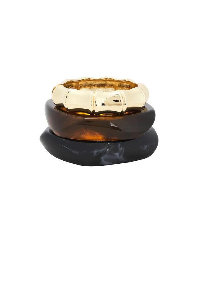 Resin & Gold Bangles Set Of 3