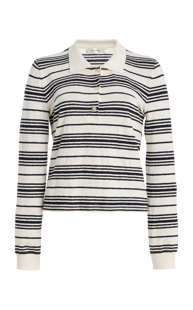 The Striped Linen Polo Shirt