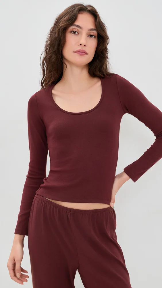 The Baby Rib Scoop Neck Tee