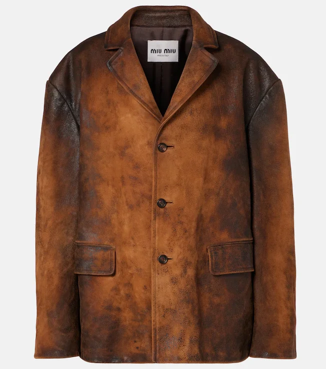 Oversized suede jacket