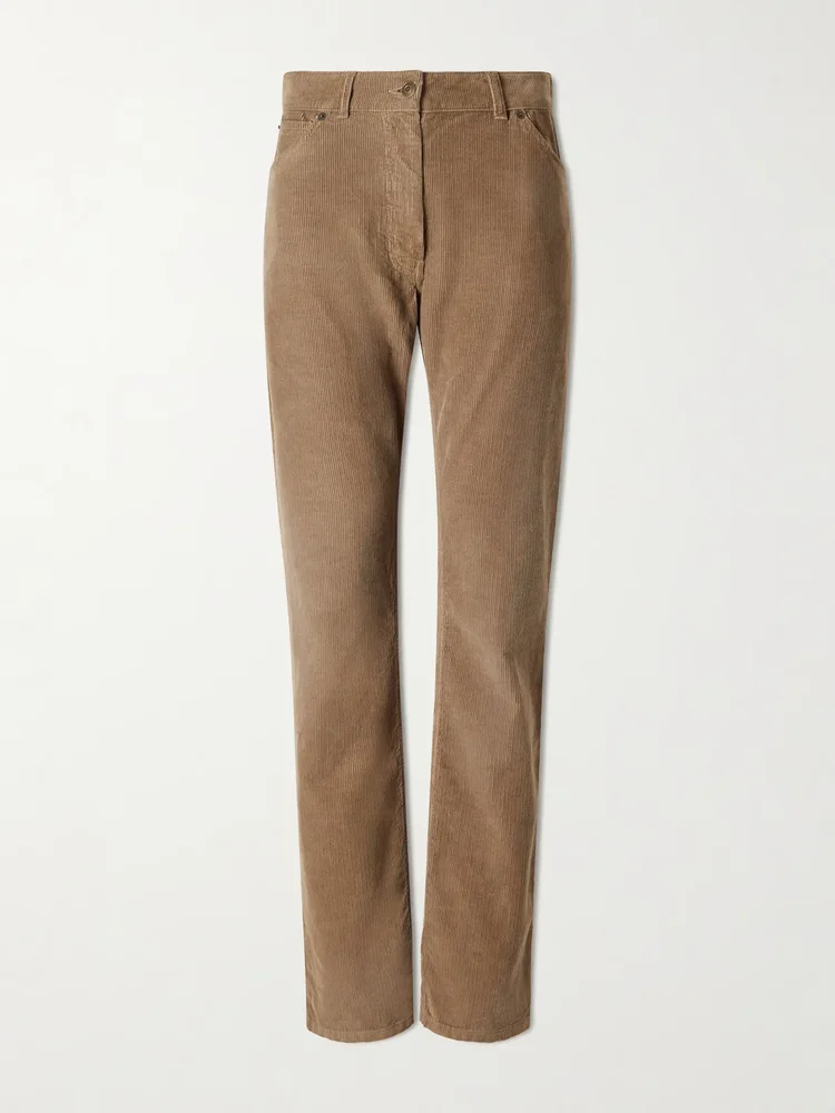Dinni cotton-corduroy straight-leg pants