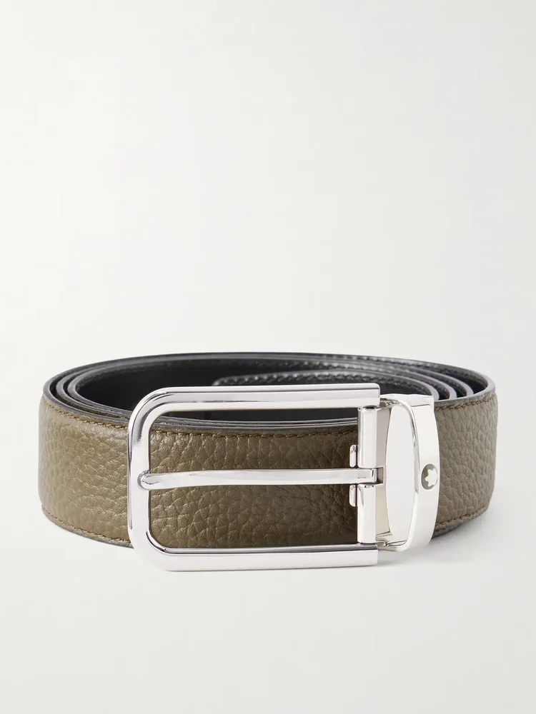 3.5cm Full-Grain Leather Belt