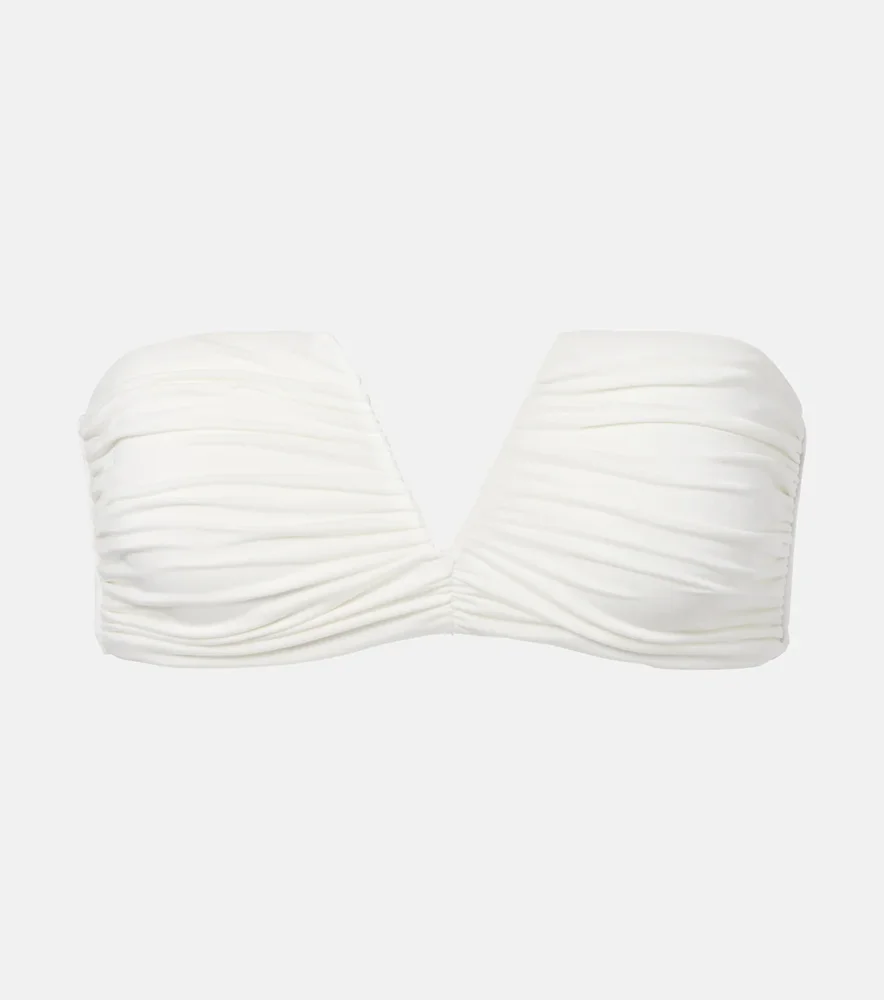 Clara ruched bandeau bikini top