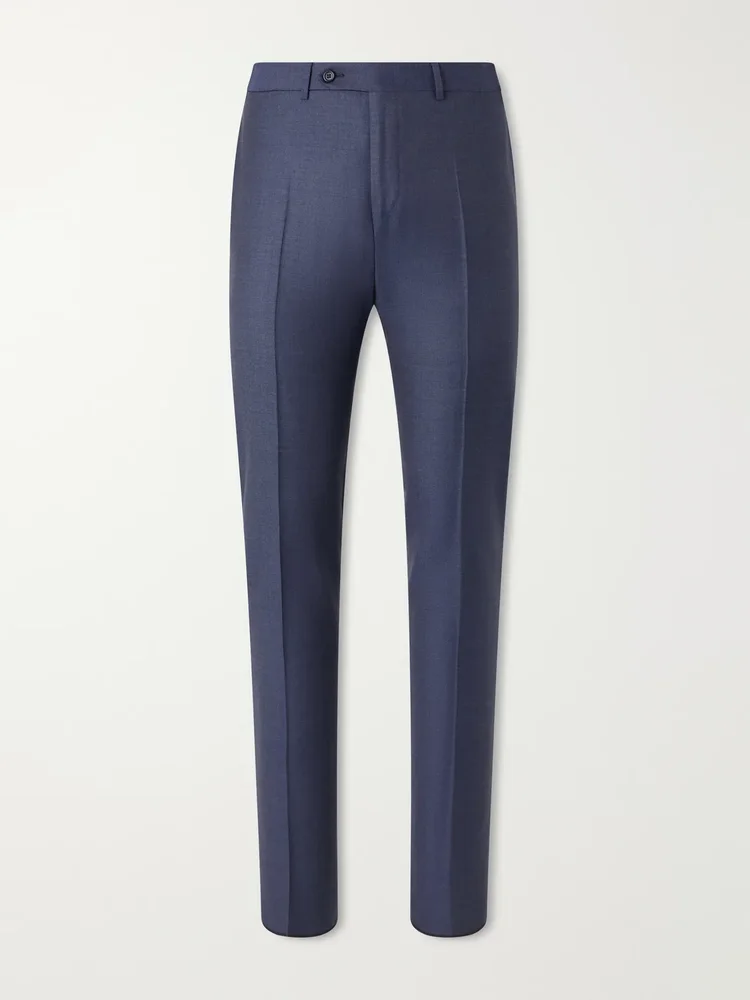 Straight-Leg Wool-Twill Suit Trousers