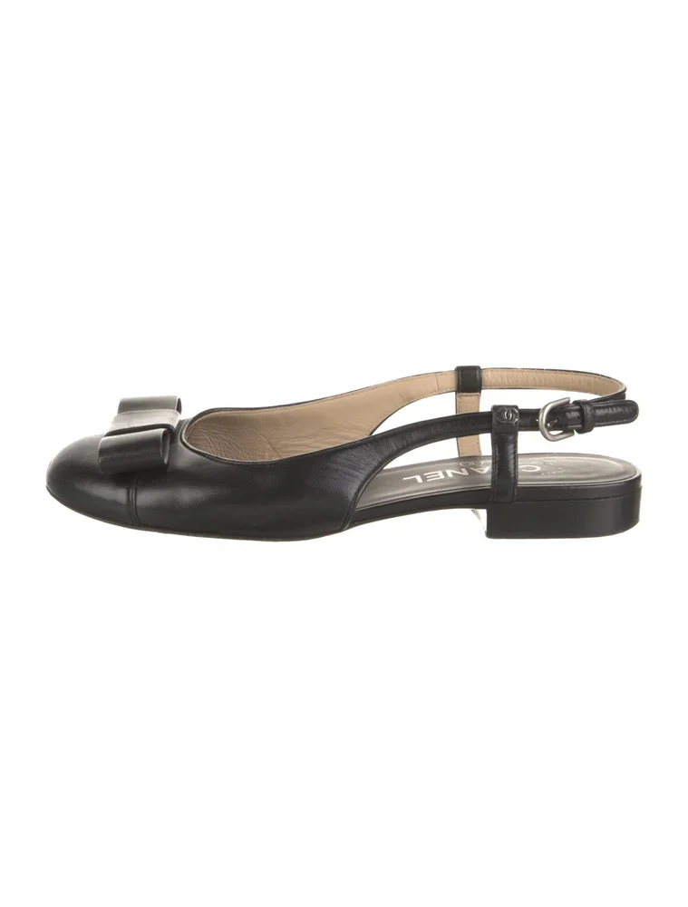 Pre-Owned 2015 Interlocking CC Logo Slingback Flats