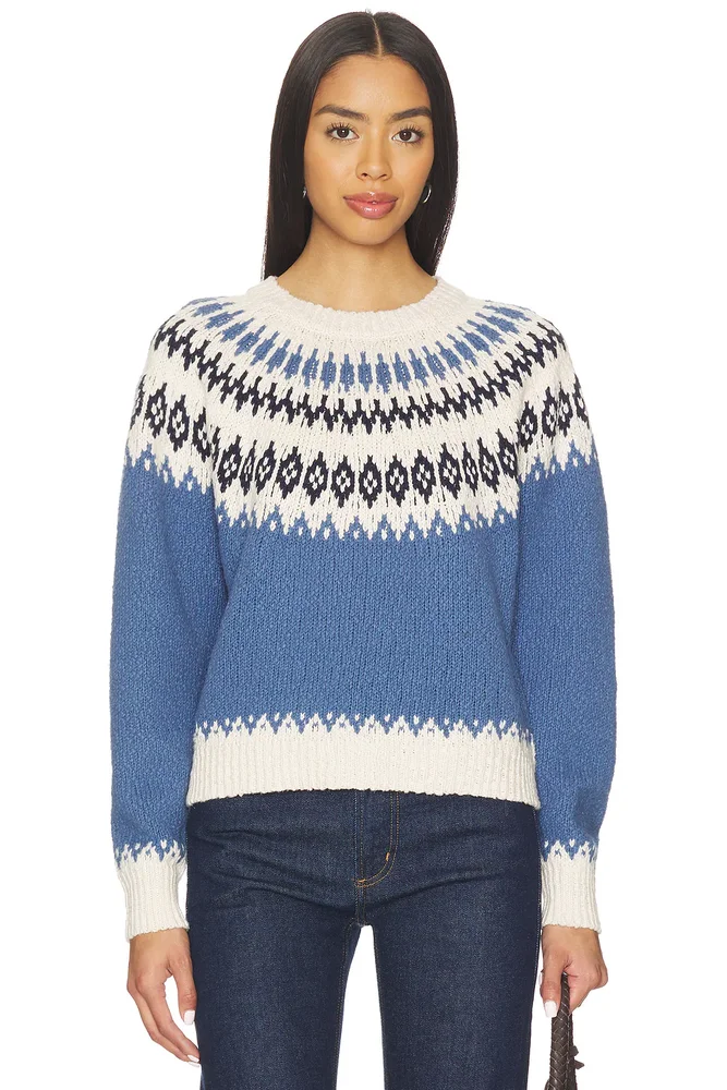 Chunky Fair Isle Crew Sweater