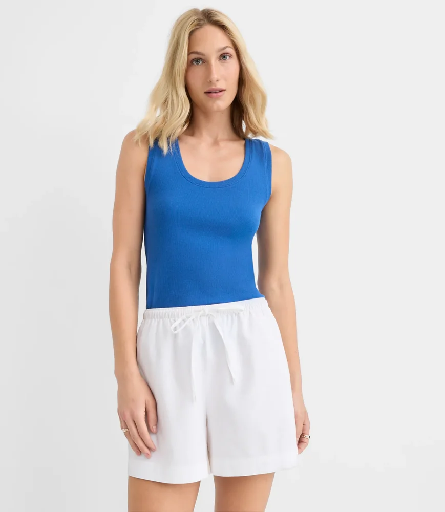 Perfect Ribbed Scoop Neck Tank Top