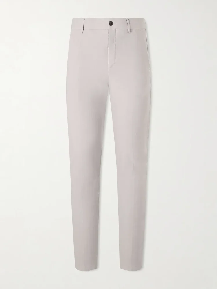 Straight-Leg Cotton-Blend Twill Chino