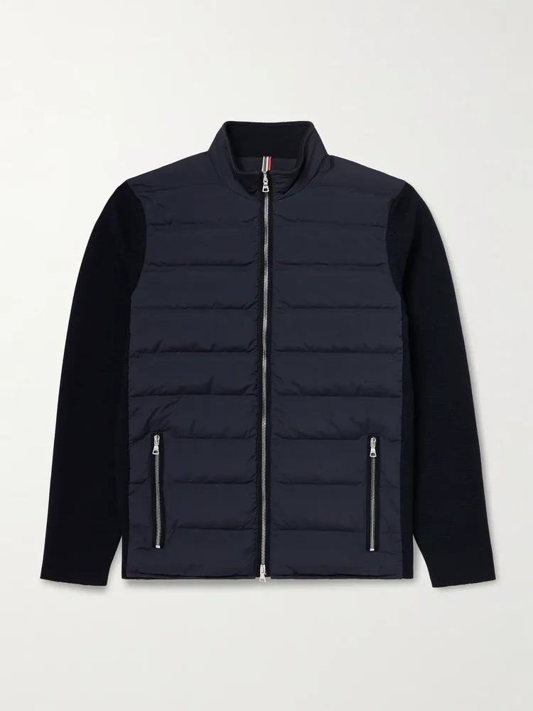 Wallace Merino Wool-Trimmed Quilted Shell and Down Jacket