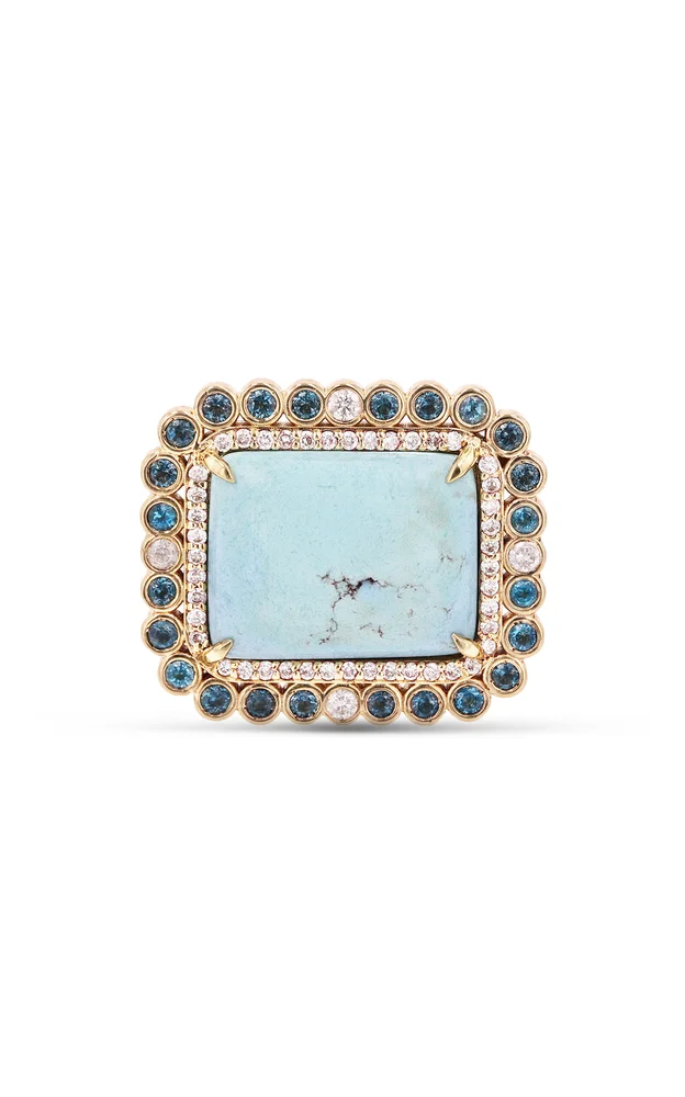 14K Gold Lavender Turquoise Ring