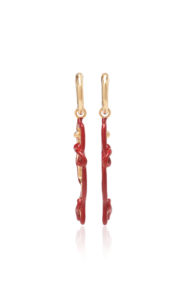 Ena 18K Gold-Finish Sterling Silver Earrings