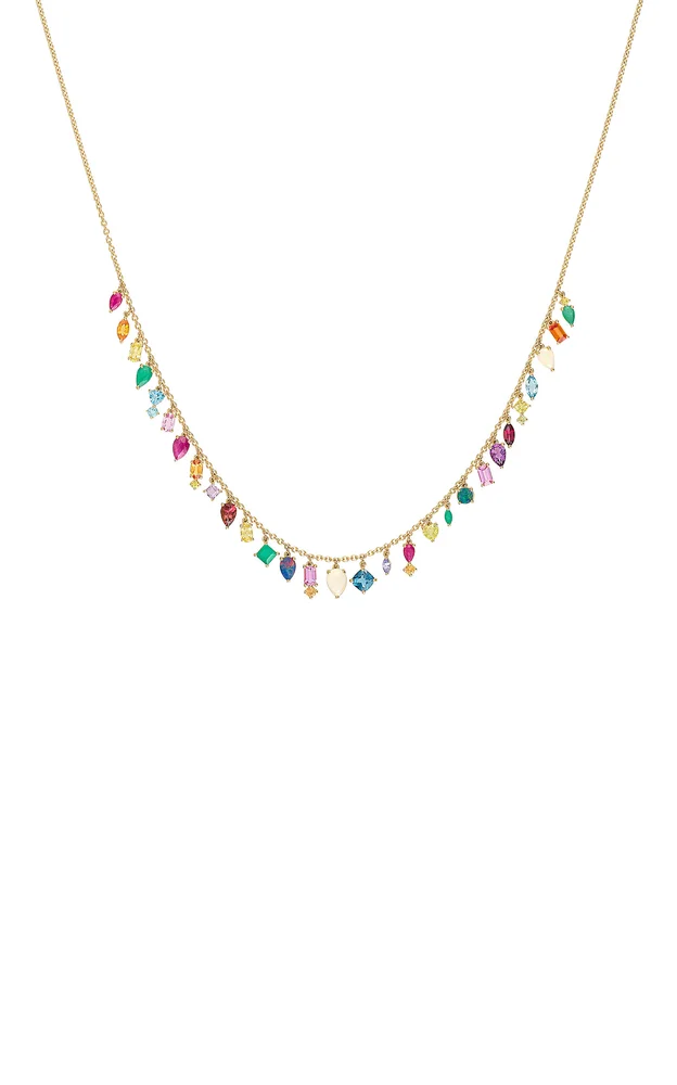 14K Yellow Gold Multi-Stone Necklace