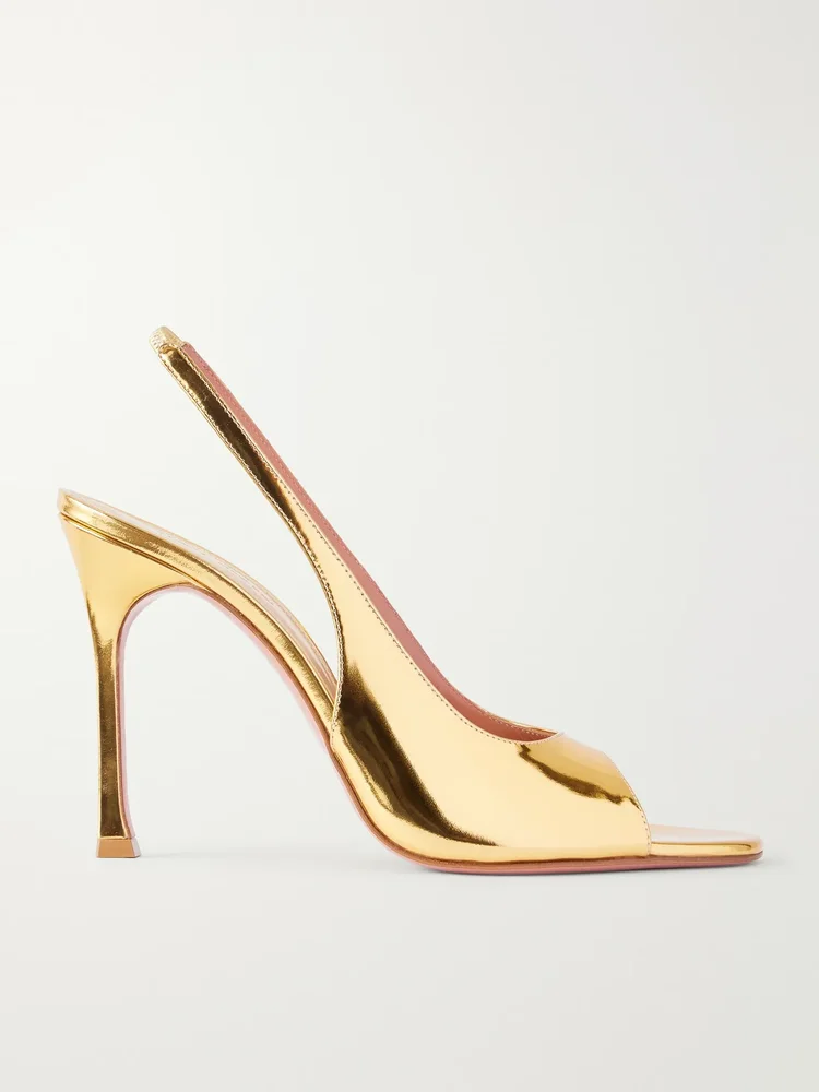 Alexa 105 metallic patent-leather pumps