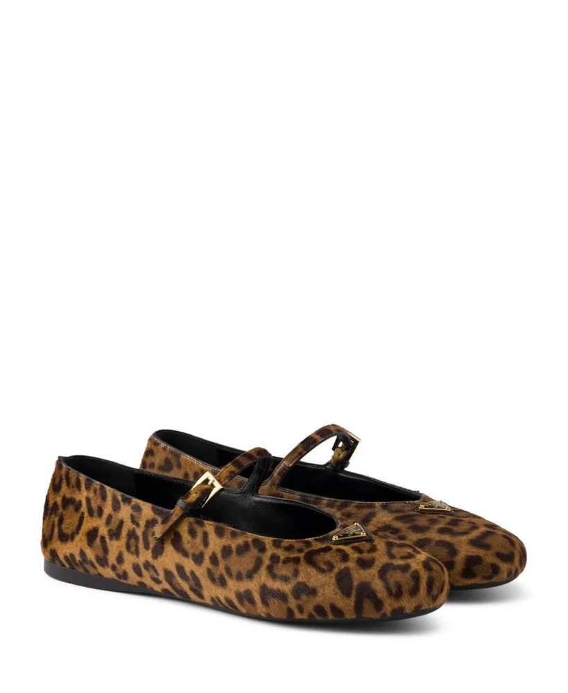 Women's Printed Calfhair Ballerinas
