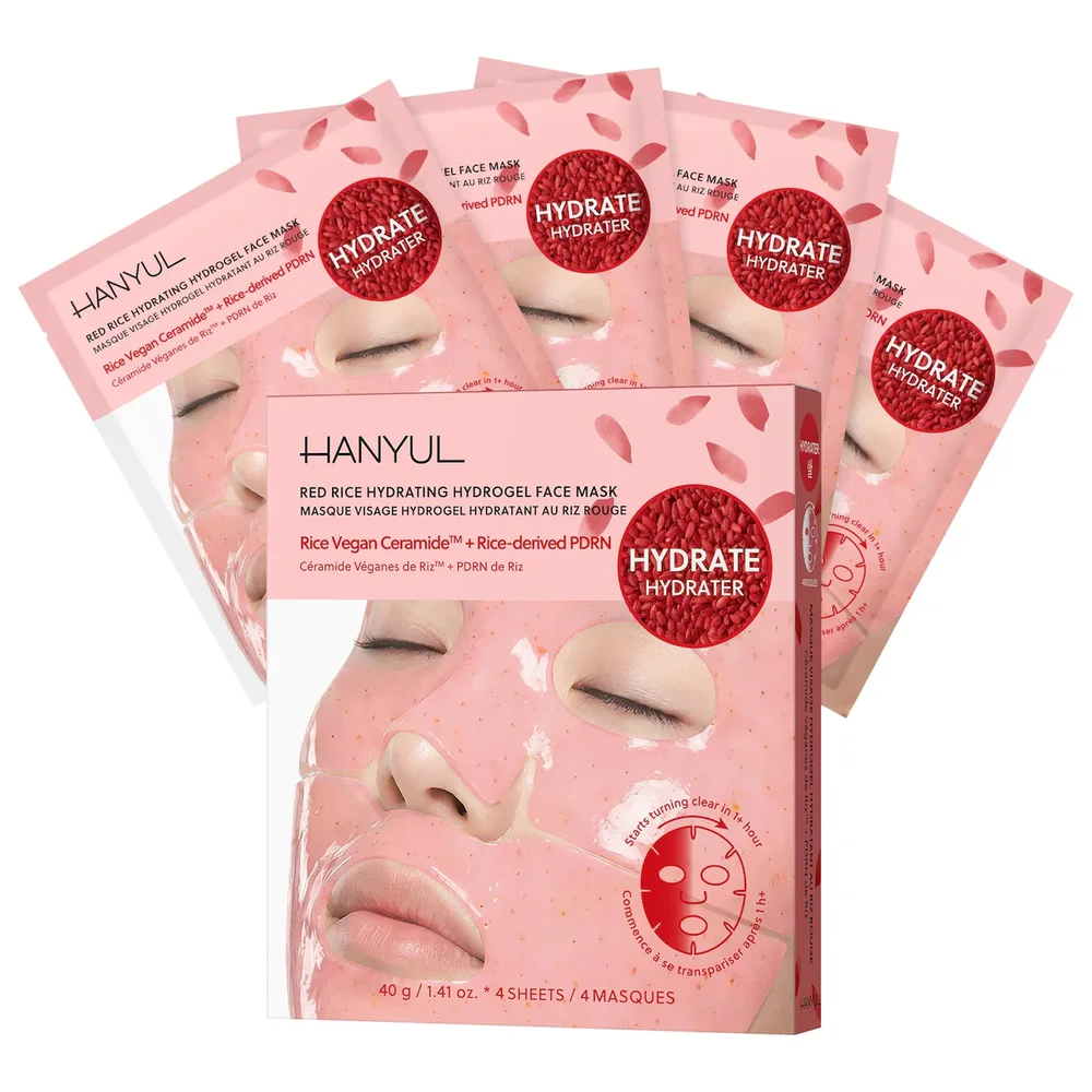 Korean Red Rice Hydrating Hydrogel Sheet Mask Set + Ceramide + Peptides