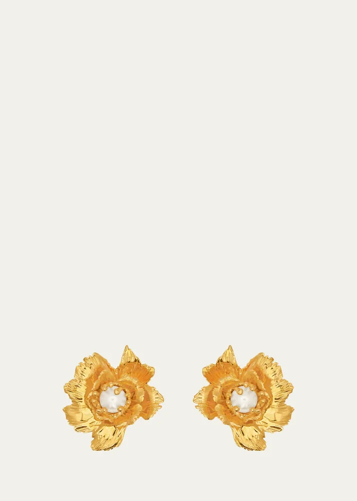 Wild Poppy Pearly Earrings