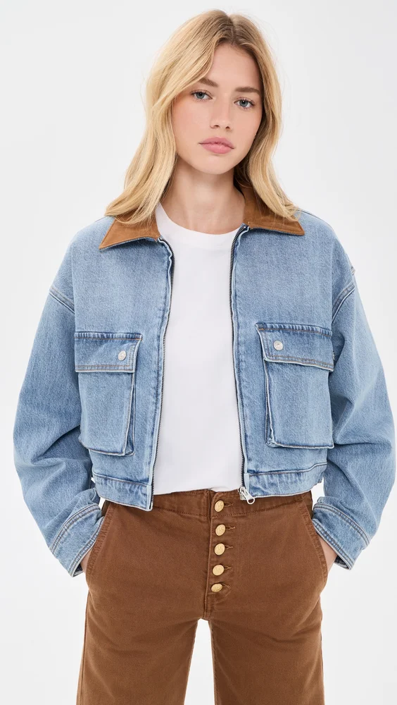 The Denim Swing Cropped Jacket