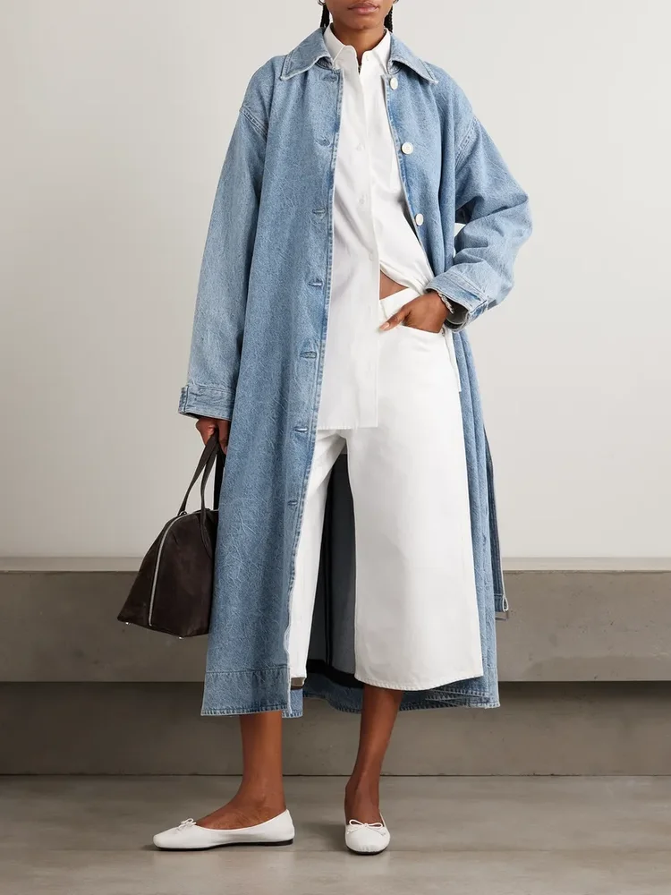 Maria McManus Oversized Denim Trench Coat
