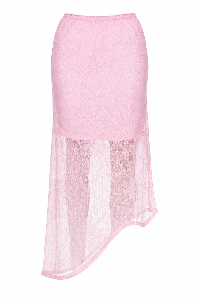 Asta Resort Claudia Tricot Skirt in Rose