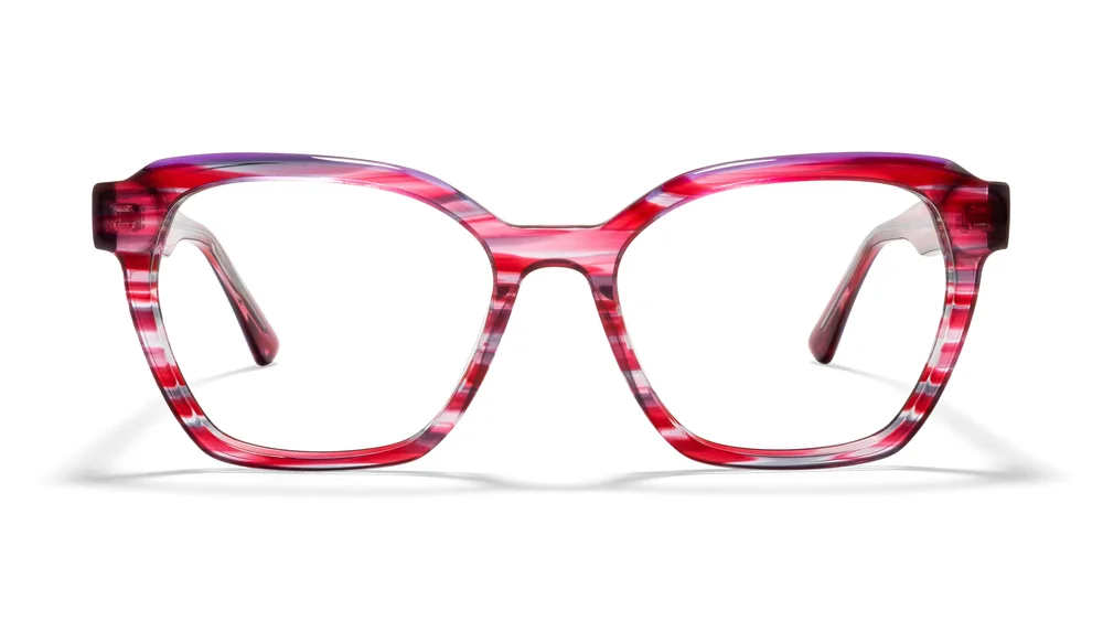 Paloma Eyeglasses, Berry Stripe