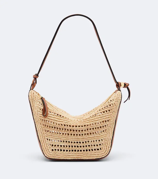 Hammock Mini raffia shoulder bag
