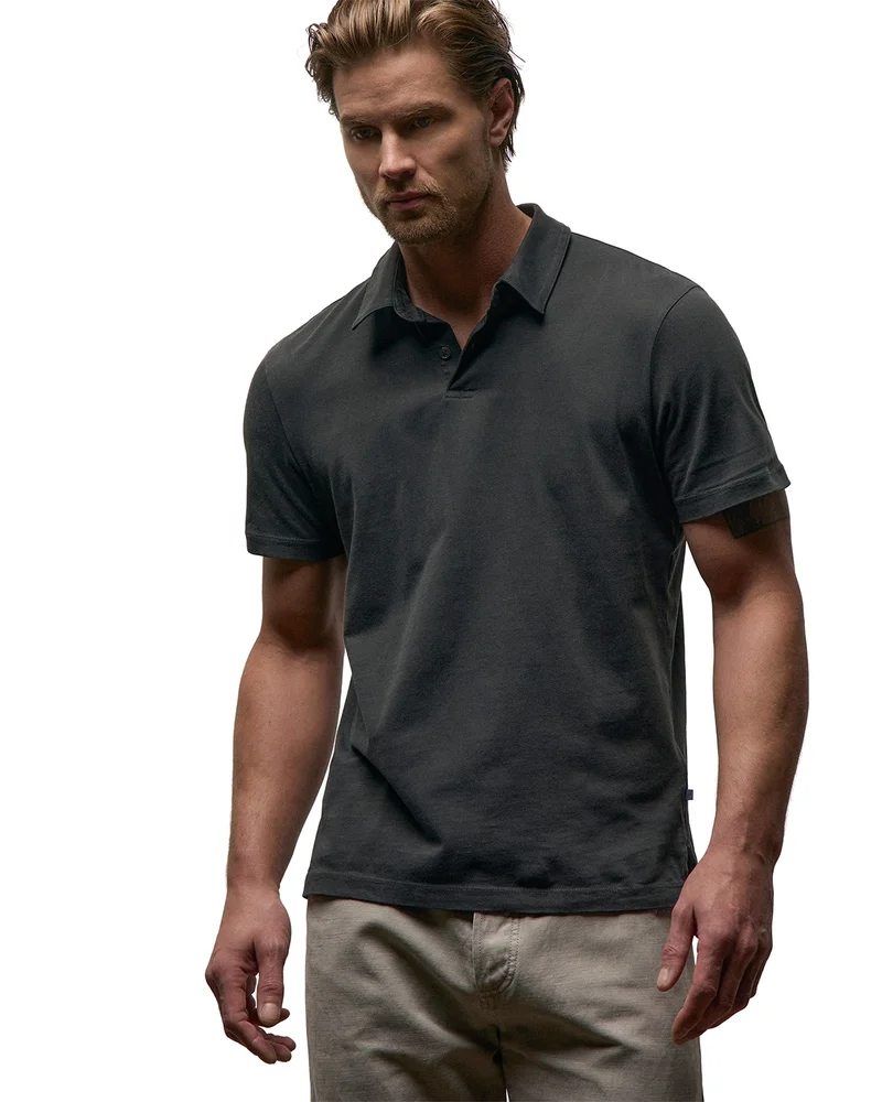 Sueded Jersey Polo