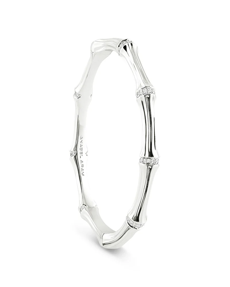 Pavé Bamboo Bangle Bracelet